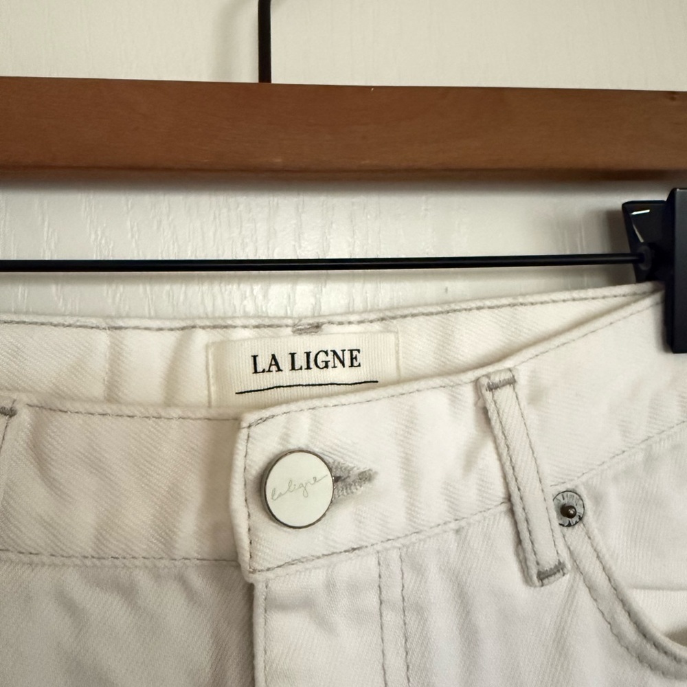 La Ligne NEW Isadora Wide Leg Jean in White - Picture 4 of 8